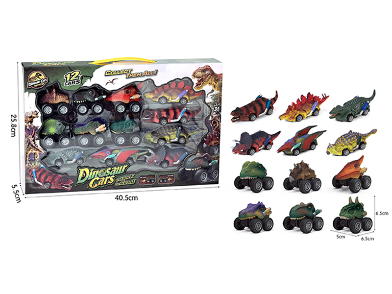 Pull Back Dinosaur Car