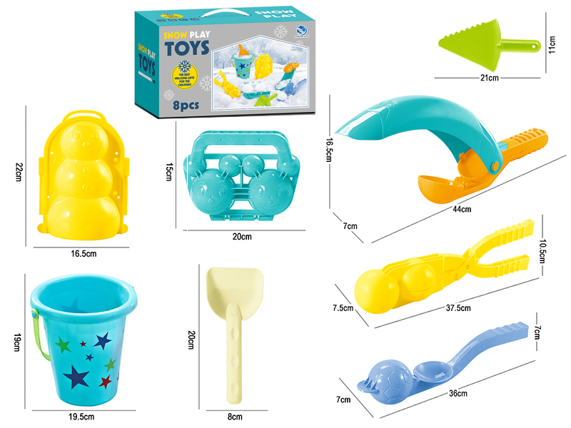 8pcs Snow Play Toys