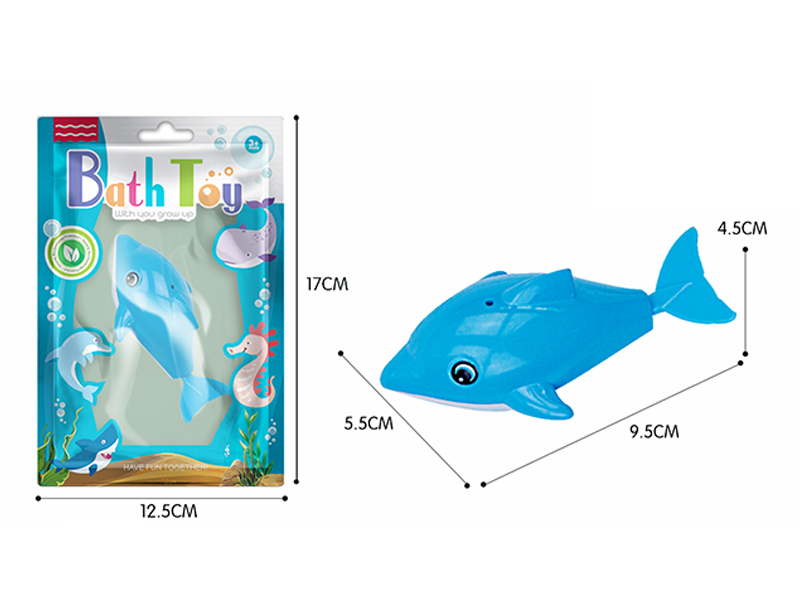 Wind Up Bathroom Toy Swimming Dolphin