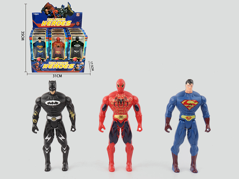 Spider-Man,Batman,Superman 16cm With Lights