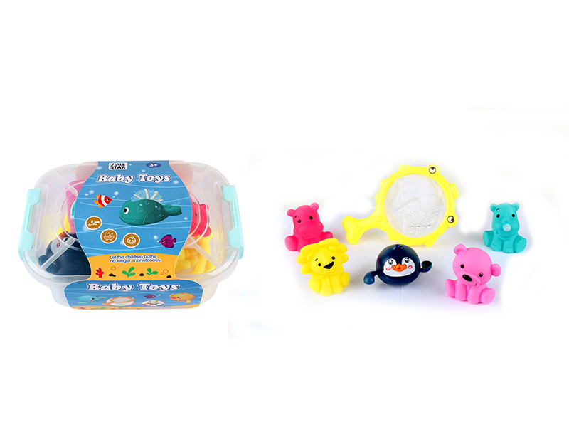 6PCS Wind Up Enamel bath toy