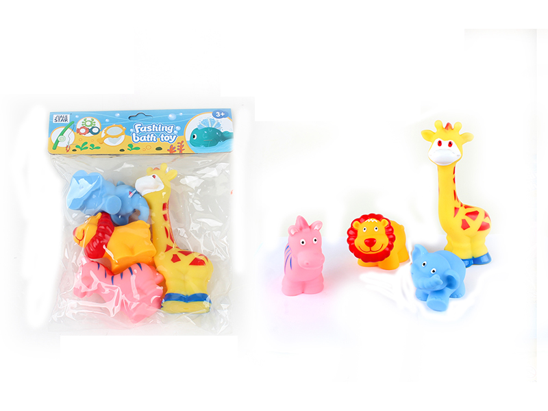 4PCS Enamel Bath Animal Toy