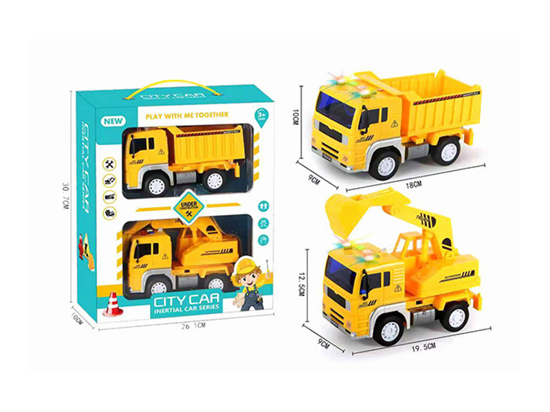 3PCS 1:20 Friction Urban Service Car Package (With Sound And Light)