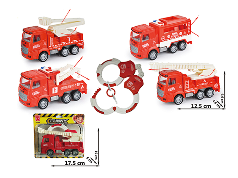 Friction Fire Truck With Handcuffs Key