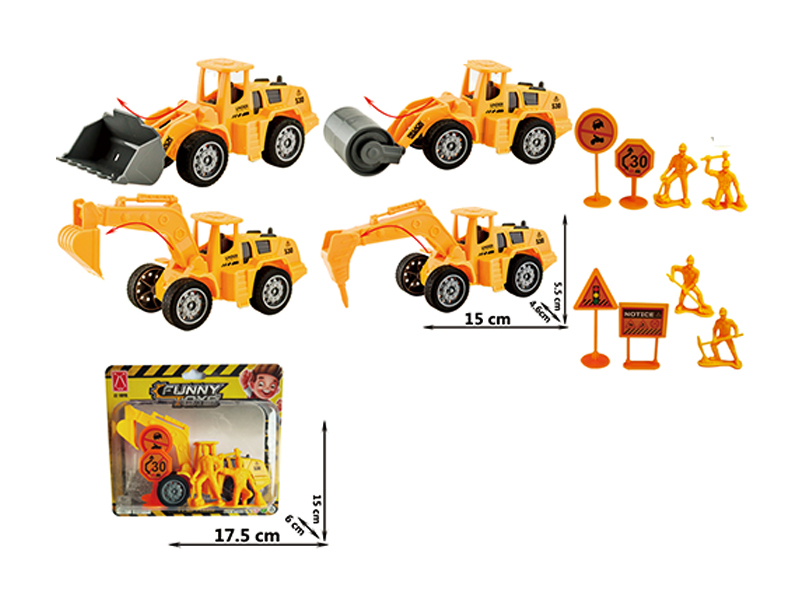Friction Engineering Vehicle +2 Engineers +2 Road Signs