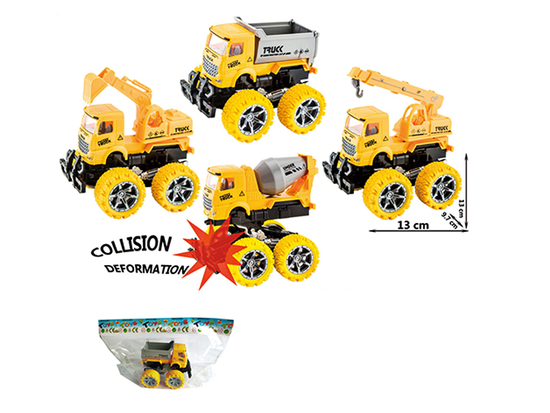 Friction Collision Deformation Engineering Vehicle
