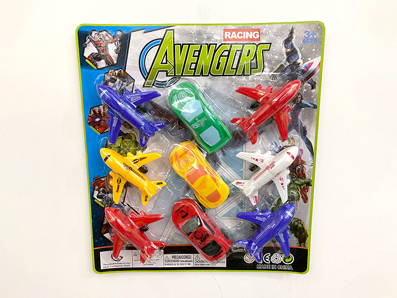 Avengers 6 Slide Planes +3 Slide Cars