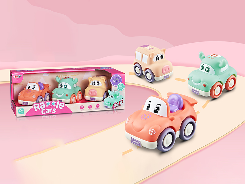 Slide Enamel Deer Car / Racing Car / Pig Car (With Bell)