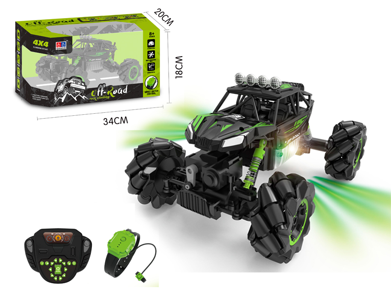 1:16 R/C Olive Plastic Wheel Stunt Climbing Car