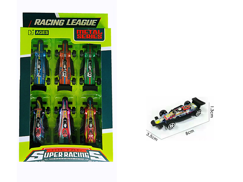 Metal Slide Cars 6pcs