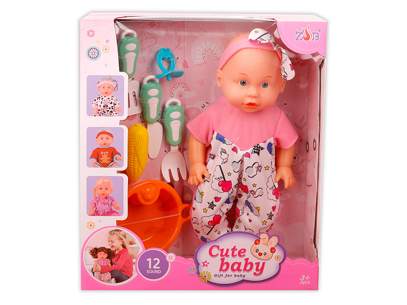 31cm Vinyl Head Blow Molding Body Doll Set(12 Sound IC)