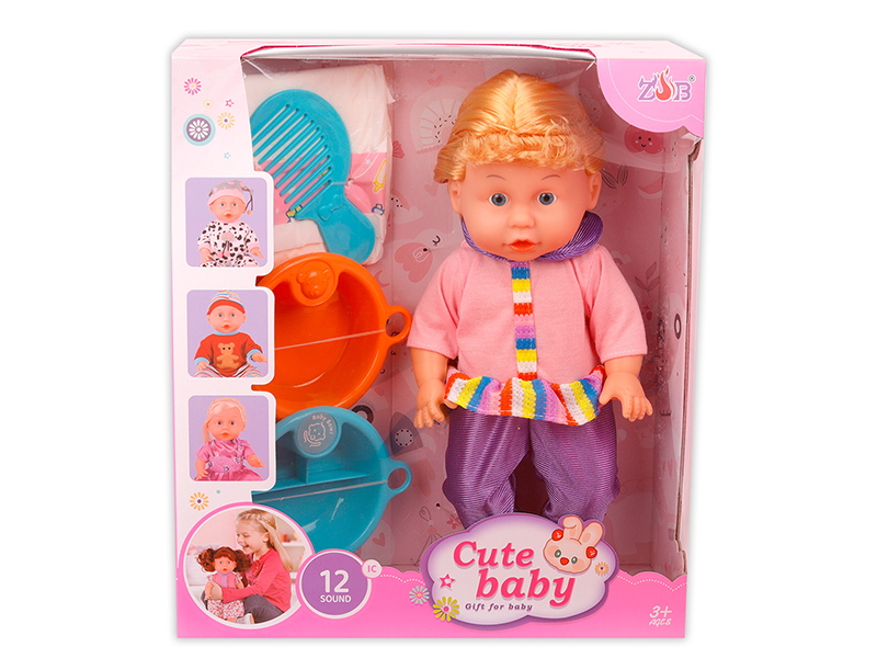 31cm Vinyl Head Blow Molding Body Doll Set(12 Sound IC)