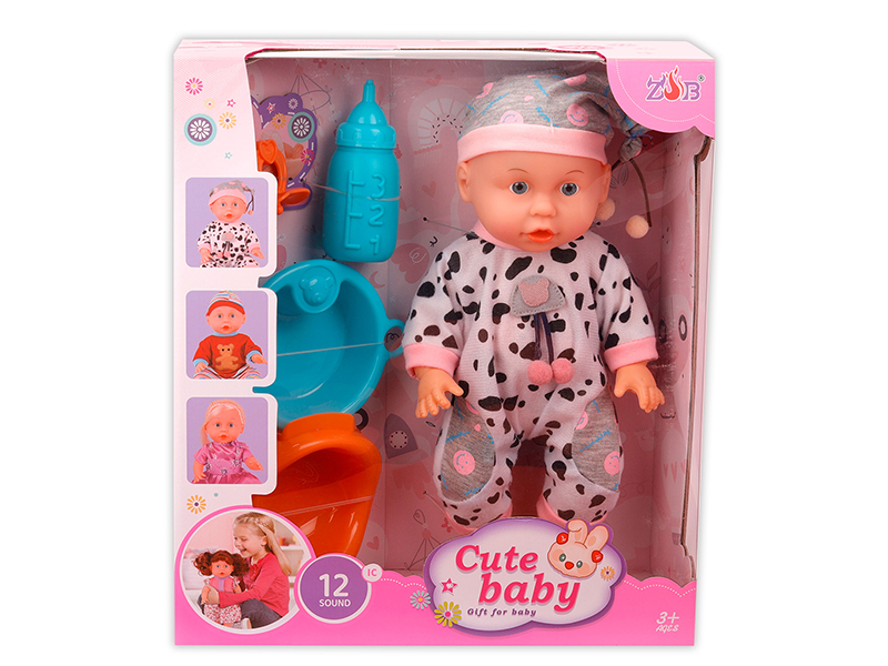 31cm Vinyl Head Blow Molding Body Doll Set(12 Sound IC)