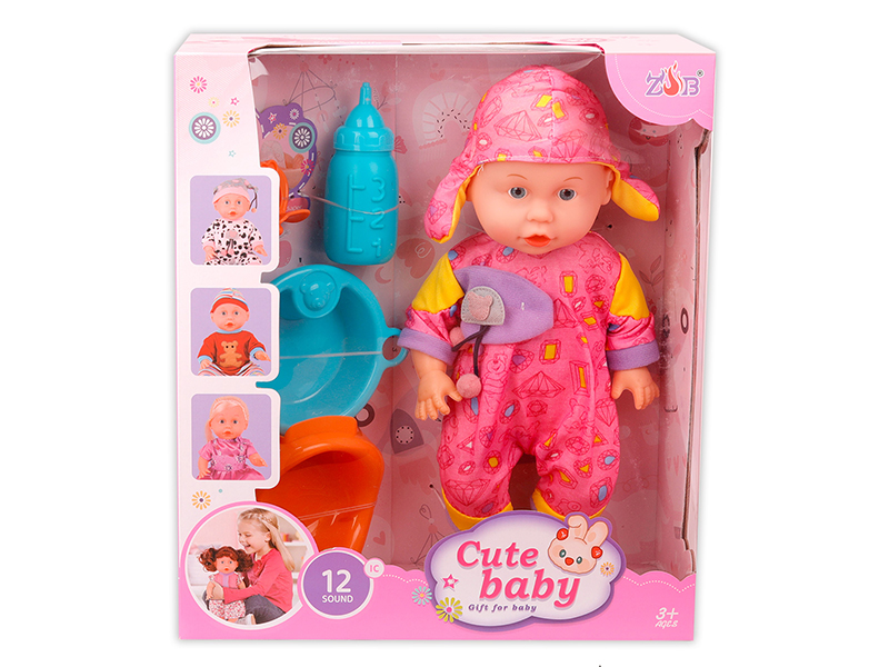 31cm Vinyl Head Blow Molding Body Doll Set(12 Sound IC)