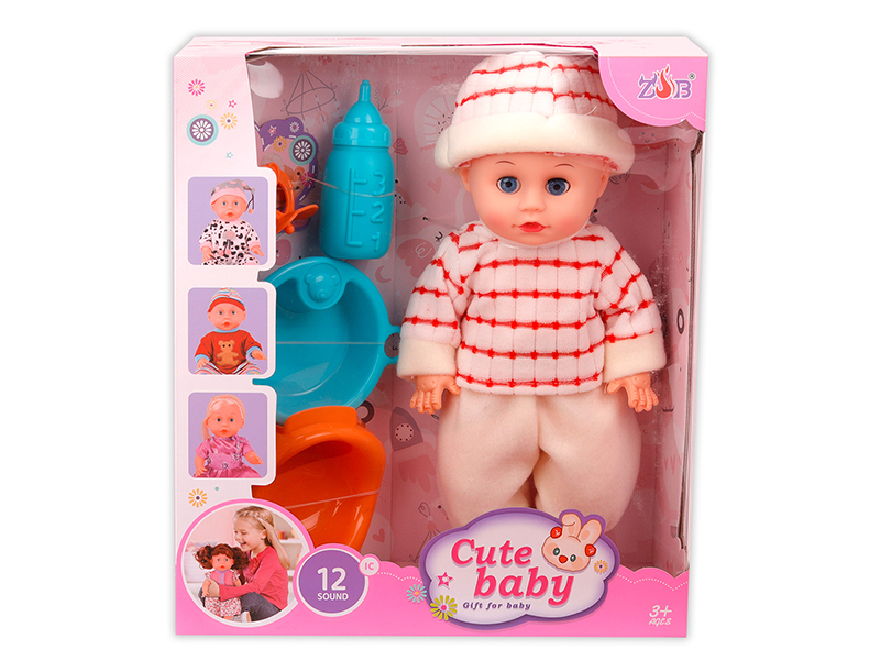 31cm Vinyl Head Blow Molding Body Doll Set(12 Sound IC)