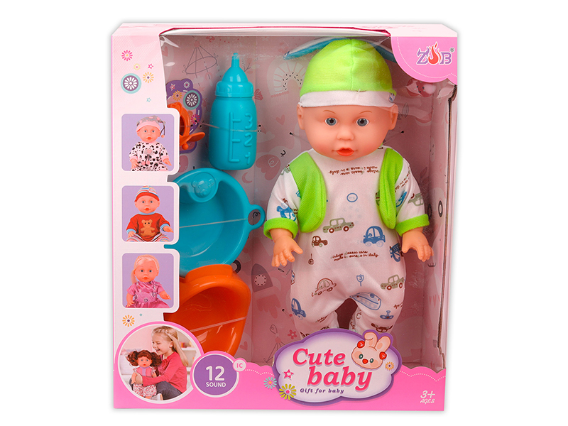 31cm Vinyl Head Blow Molding Body Doll Set(12 Sound IC)
