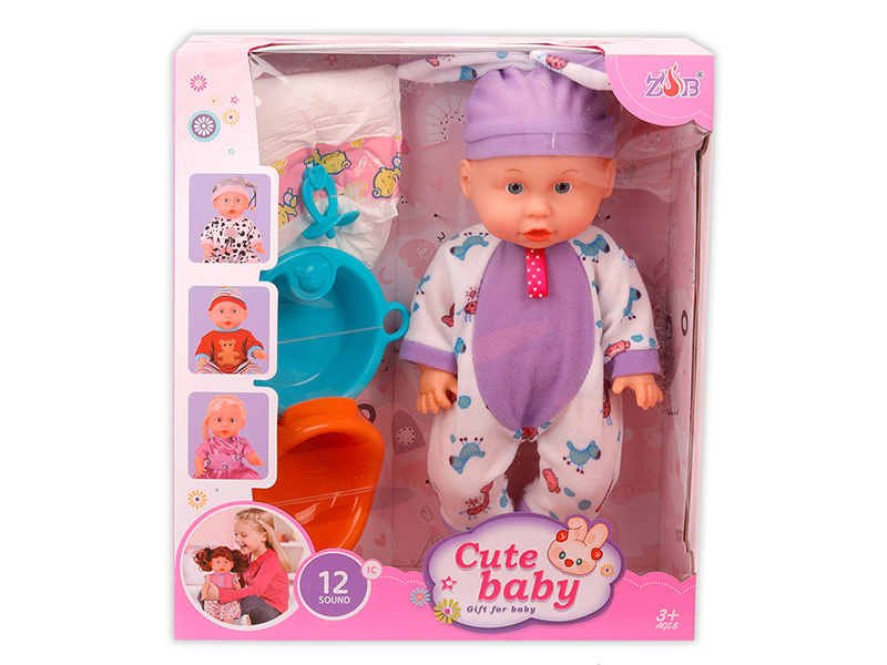 31cm Vinyl Head Blow Molding Body Doll Set(12 Sound IC)