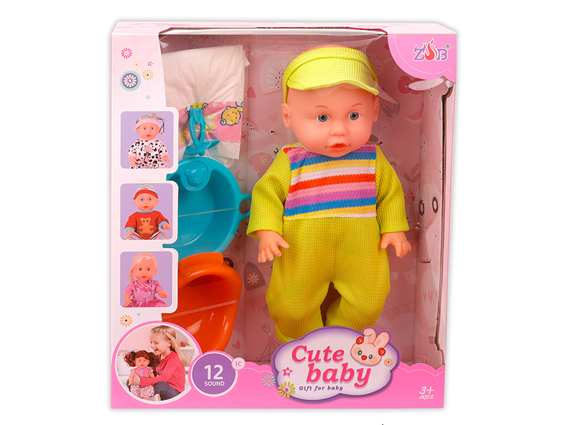 31cm Vinyl Head Blow Molding Body Doll Set(12 Sound IC)