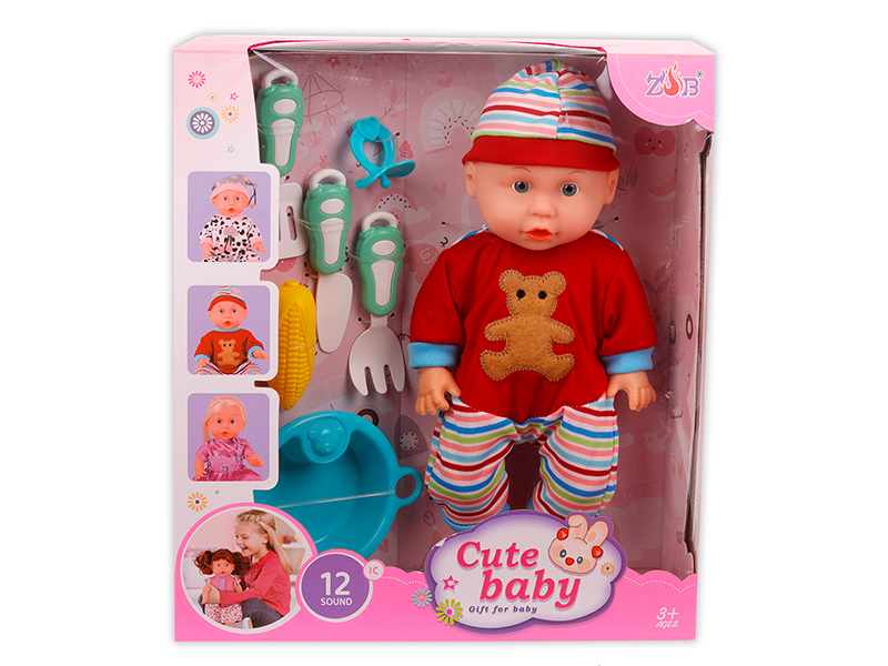 31cm Vinyl Head Blow Molding Body Doll Set(12 Sound IC)