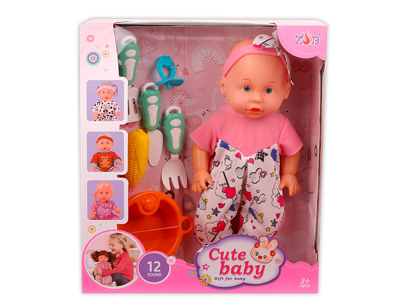 31cm Vinyl Head Blow Molding Body Doll Set(12 Sound IC)
