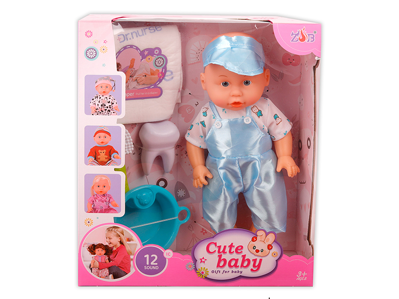 31cm Vinyl Head Blow Molding Body Doll Set(12 Sound IC)