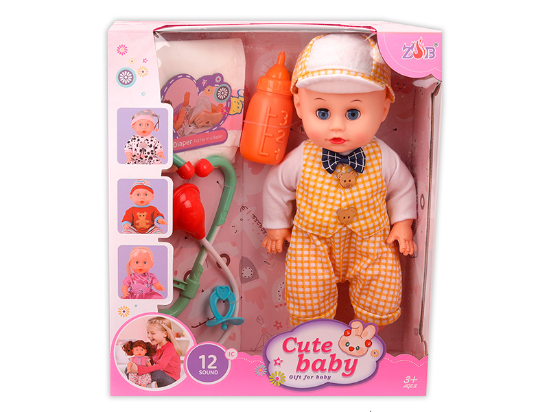 31cm Vinyl Head Blow Molding Body Doll Set(12 Sound IC)