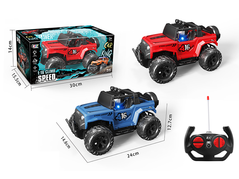 1:16 4CH R/C Wrangler Off-Road Vehicle With Lights