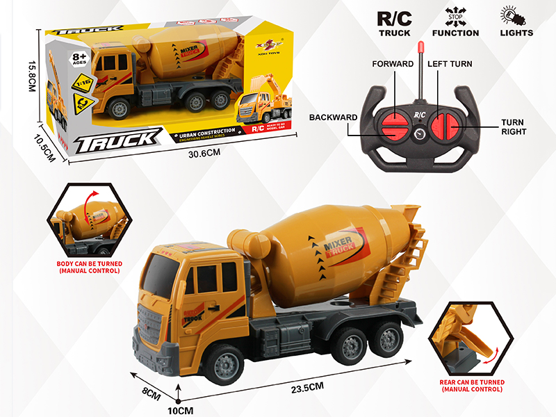 4-Channle Remote Control Cement Tank Engineering Truck
