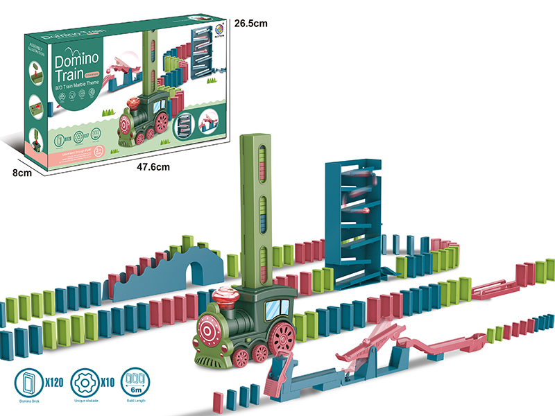 Dominoes B/O Train Marble Theme