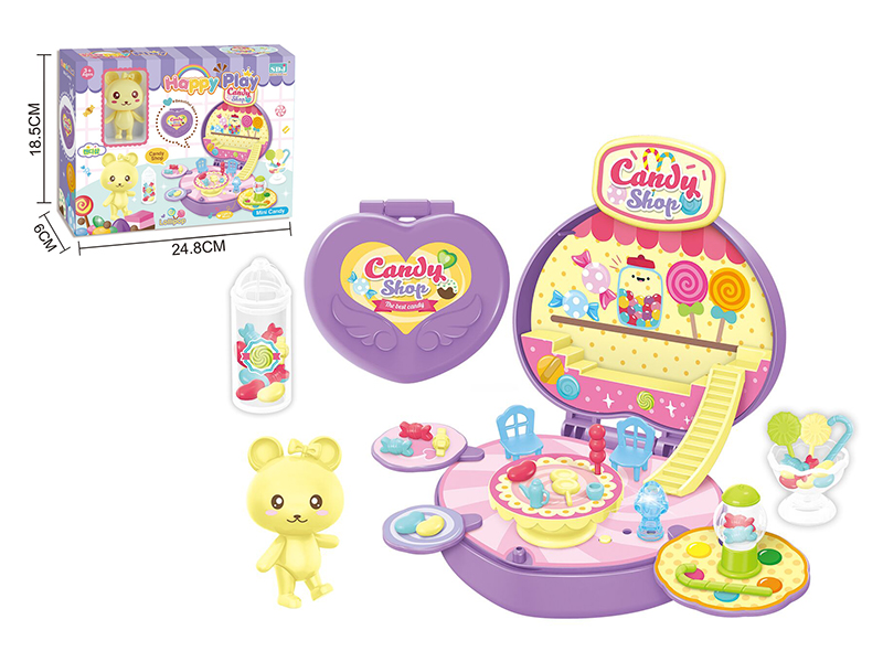 DIY Mini Candy Shop Heart-Shaped Box(Light & Music)