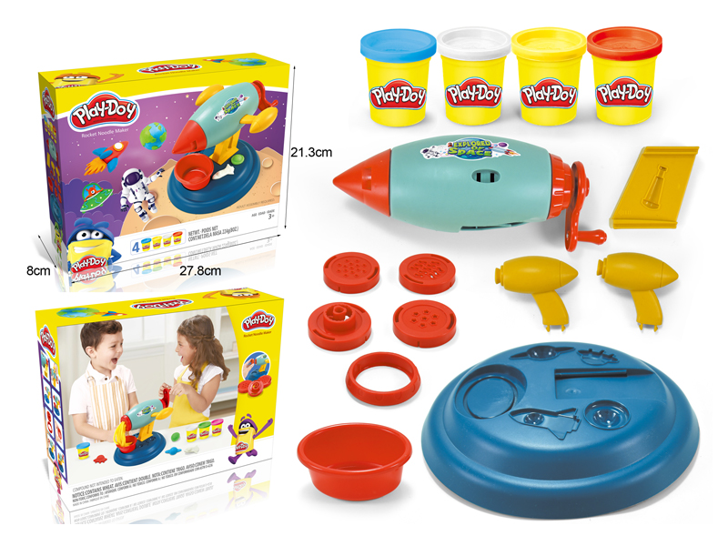 Colored Mud Rocket Noodle Machine Set