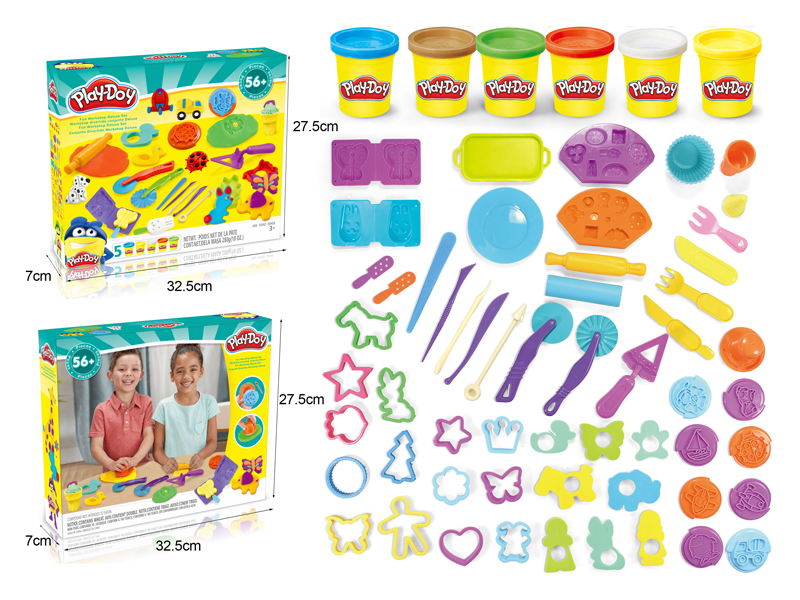 56PCS Colored Mud