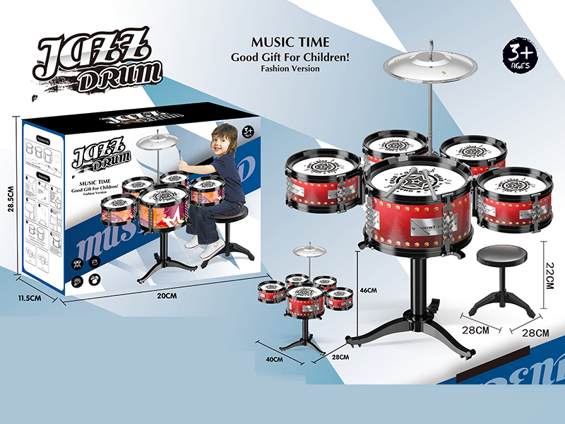 Medium Five Drum Jazz Drum With Chair