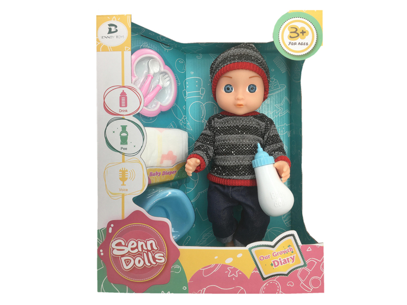 14 Inch Enamel Doll