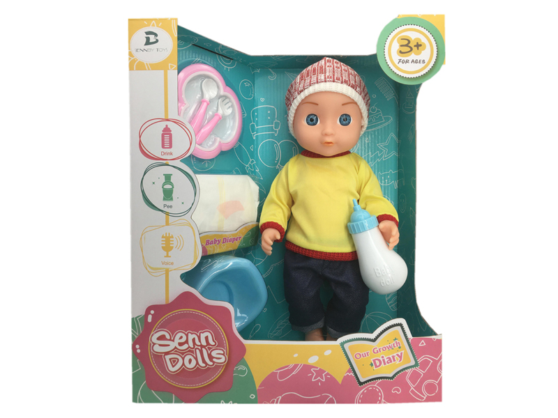 14 Inch Enamel Doll