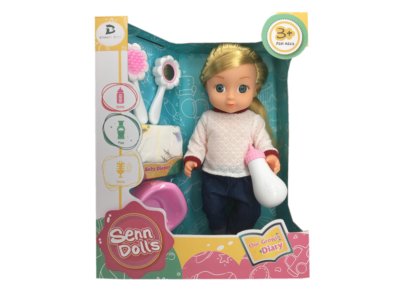 14 Inch Enamel Doll