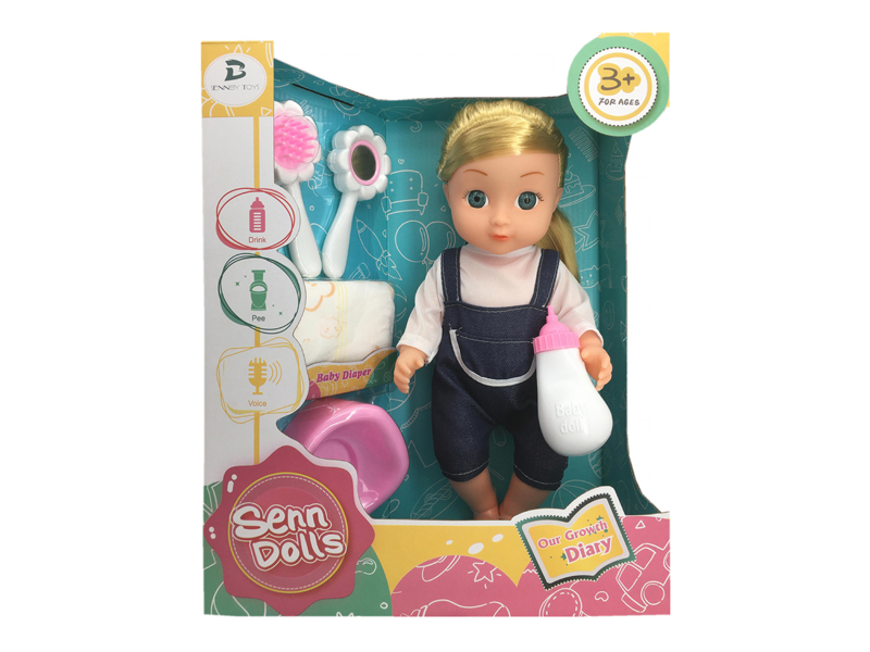14 Inch Enamel Doll