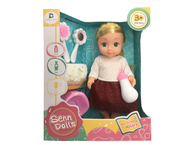14 Inch Enamel Doll
