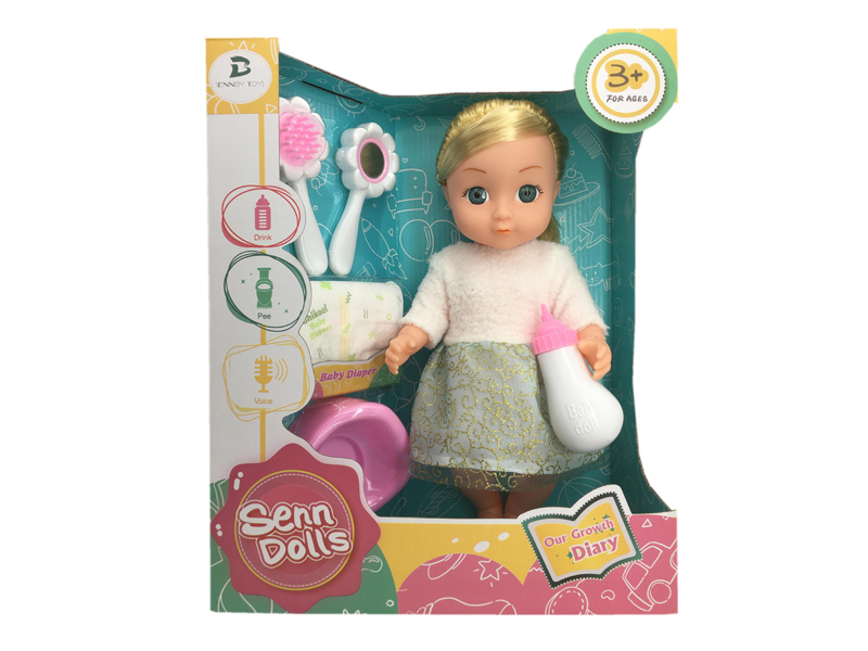 14 Inch Enamel Doll