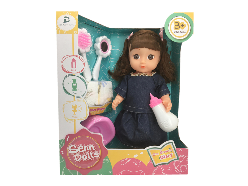 14 Inch Enamel Doll