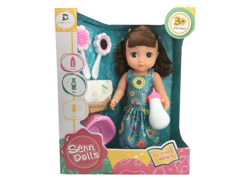 14 Inch Enamel Doll