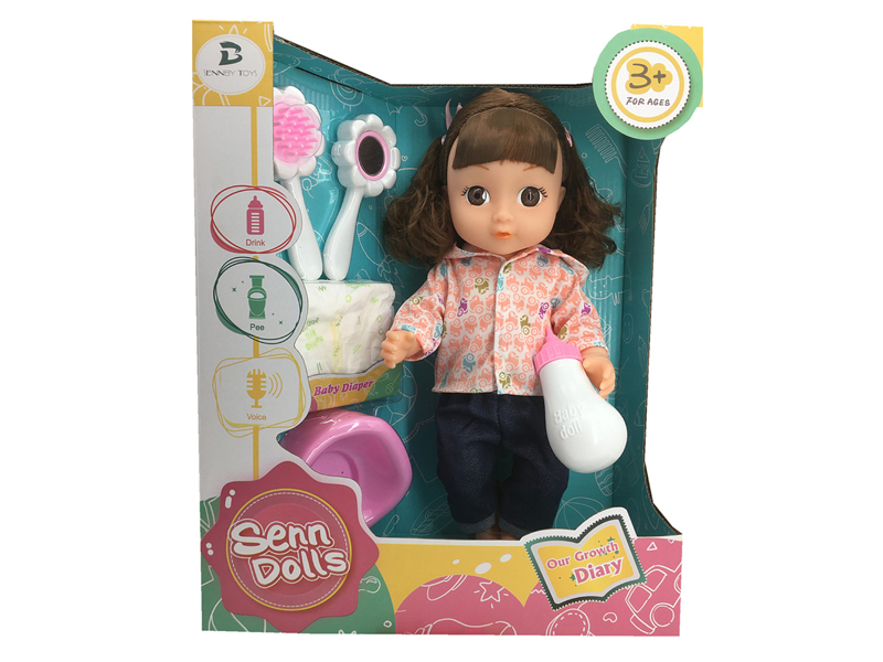 14 Inch Enamel Doll