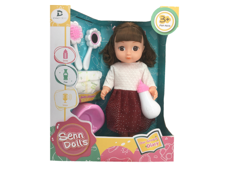 14 Inch Enamel Doll