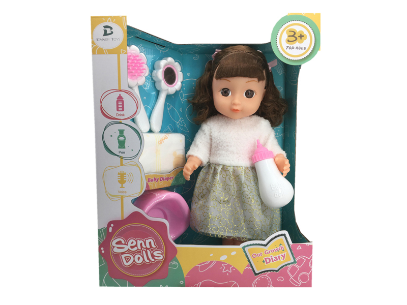 14 Inch Enamel Doll