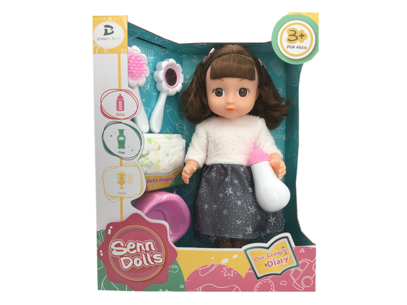 14 Inch Enamel Doll