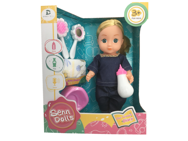 14 Inch Enamel Doll