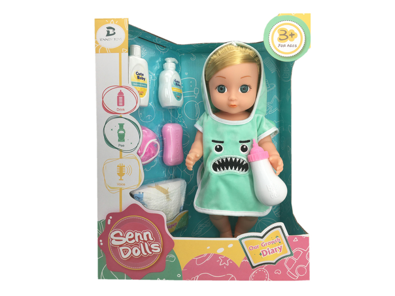 14 Inch Enamel Doll