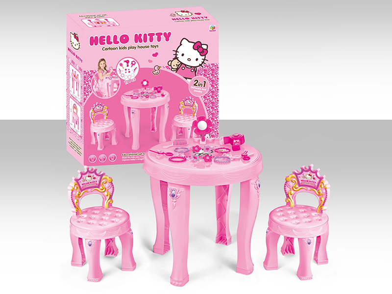 Hello Kitty 2 In 1 Dishware & Jewelry Table