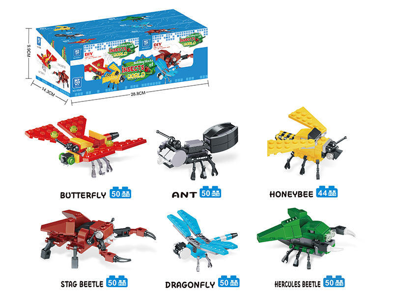 Insect World Building Blocks 6PCS/Box