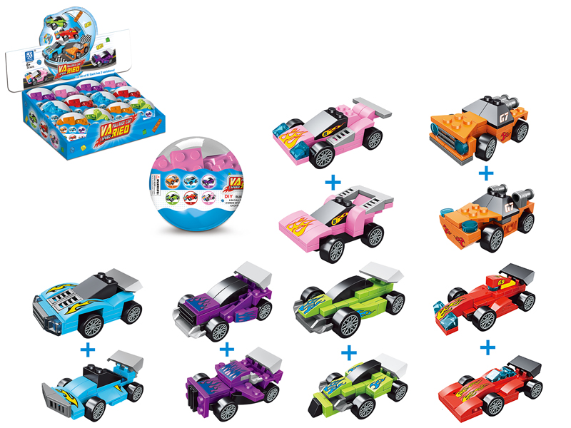 Pull Back Car Building Blocks 12PCS/Box